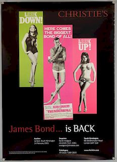 Christie's James Bond Auction (2001) Advertising Poster for the London Sale, rolled, 20 x 30 inches