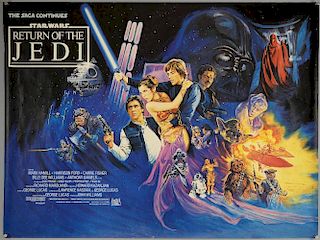 Star Wars Return Of The Jedi (1983) British Quad film poster, artwork by Josh Kirby, 20th Century Fox, rolled, 30 x 40 inches