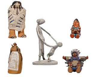 Native American Indian Ceramic Figurine Assortment