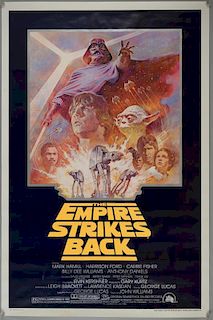 Star Wars The Empire Strikes Back (Re-release Summer 1981) One Sheet poster, artwork by Tom Jung, 20th Century Fox, rolled, 2
