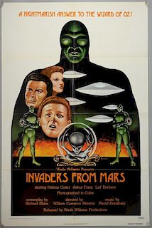 Invaders From Mars (R-1976) One Sheet film poster, Wade Williams, folded, 27 x 41 inches
