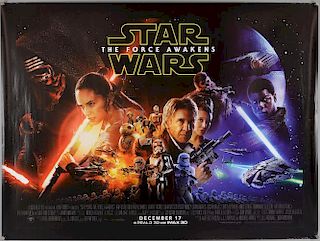 Star Wars: The Force Awakens (2015) Two British Quad posters, teaser and general release, both 30 x 40 inches (2)
