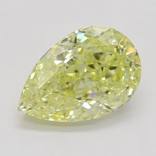 2.24 ct, Natural Fancy Yellow Even Color, VS2, Pear cut Diamond (GIA Graded), Appraised Value: $77,400 