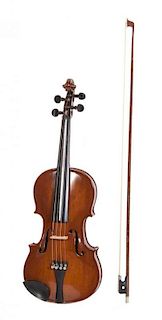 An Aluminum Violin, Aluminum Musical Instrument Co. Inc, 1932, Length 23 1/2 inches.