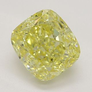 1.00 ct, Natural Fancy Intense Yellow Even Color, VS1, Cushion cut Diamond (GIA Graded), Appraised Value: $26,200 