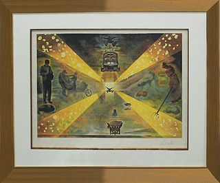 Salvador Dali Limited Edition Lithograph Road to Perdition Hand Signed