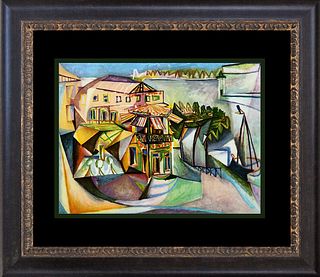 Cafe in Royan  Pablo Picasso Collection Domaine Limited Edition after Picasso