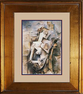 Girl with Mandolin Pablo Picasso Lithograph after Picasso Limited Editon Collection Domain Picasso