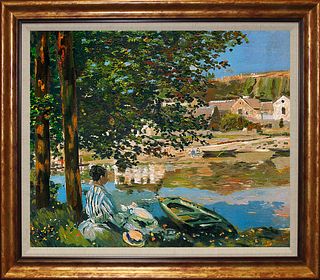 Limited Edition The River after Claude Monet on canvas landscape