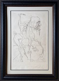 1973 Trajana and the Chimera of Horaci Limited Editon Dry Point Etching Hand signed and numbered 