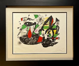 Joan Miro Original Lithograph Hand signed and numbered Limited Edition