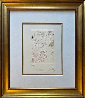 Salvador Dali  Hommage to Durer Original Lithograph Hand signed and numbered. 