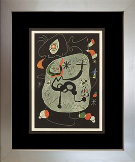 Joan Miro Lithograph after Miro from 1968.