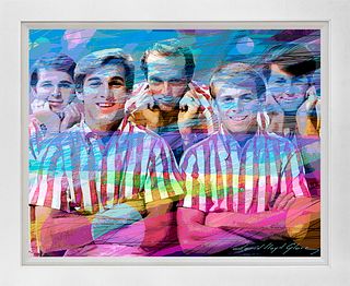 Beach Boys SMILE Mixed Media Original on canvas by David Lloyd Glover