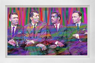 The Rat Pack Mixed Media on canvas by David Lloyd Glover