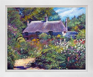  Thomas Hardy Cottage Garden Mixed Media Original on canvas  David Lloyd Glover
