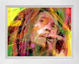 Mixed Media Original on canvas  by David Lloyd Glover Bob Marley