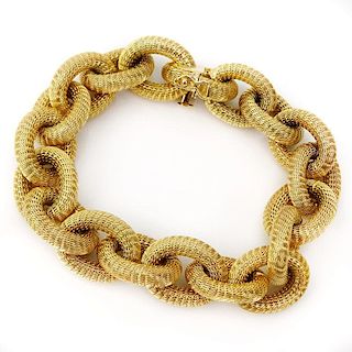 Circa 1970s 18 Karat Yellow Gold Mariner's Link Bracelet