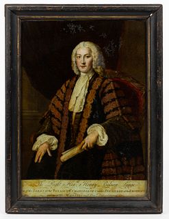 RICHARD HOUSTON (IRISH, 1721-1775) AFTER WILLIAM HOARE HENRY BILSON LEGGE PORTRAIT PRINT