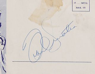 FRANK SINATRA COPACABANA Autograph 1950