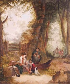 Wm SHAYER Oil on Canvas Genre Painting