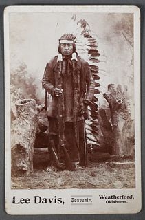 Cabinet Card 19th C Collodion Print Native American 