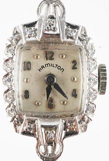 Antique Ladies Platinum 14K Hamilton Watch