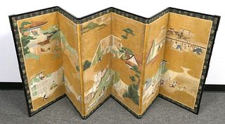 Edo Period Japanese Screen Tales of Genji