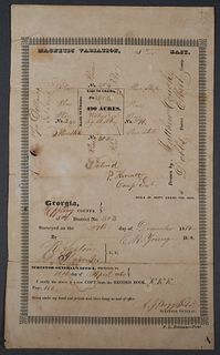 1860 Georgia Land Document, Confederate Soldier