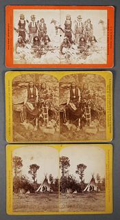 HILLERS Native American Stereoview Cards