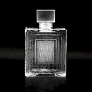 Lalique France "Duncan" Crystal Perfume Bottle
