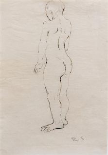 Raphael Soyer, (American, 1899-1987), Untitled (Standing Man)