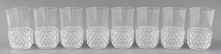 Patricia Urquiola for Kartell set of 8 Jellies large acrylic glasses, each marked to underside. 6" H x 3.5" diameter.