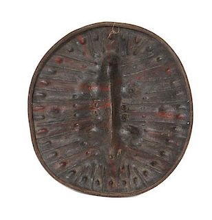 An African Arrussi Shield, Diameter 24 inches.