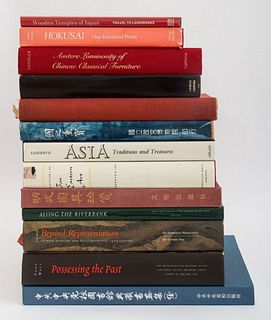Thirteen Asian art reference books, including: "Wooden Temples of Japan" by Peter Popham, "Possessing the Past: Treasures from the National Palace Mus