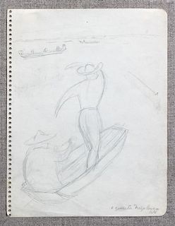 Diego Rivera, (Mexican, 1886-1957), Fisherman, 1951