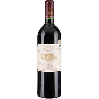 Château Margaux. Cosecha 2000.Grand Vin. Premier Grand Cru Classé. Margaux. Nivel: llenado alto. Calificación: 97 / 100.