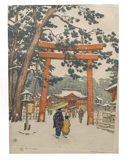 Tavik F. Simon (Czech, 1877-1942) Japanese Torii Gate