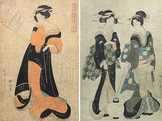 Group of Two Japanese Woodblock Portraits