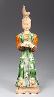 Chinese Glazed Ceramic Seated Figure