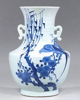 Chinese Blue on White Porcelain Vase
