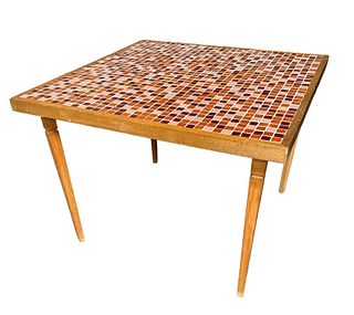 Mid Century Tile Top Coffee Table 