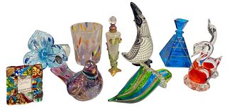 Collection Assorted Post Modern Art Glass Sgd. MURANO, BELLADONNA