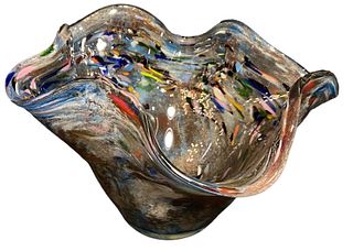 Signed ADAM JABLONSKI Art Glass Handkerchief Vase