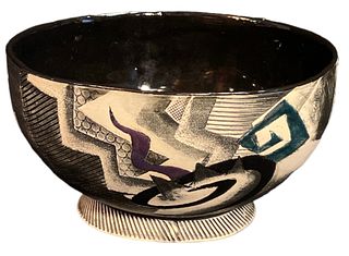 Signed SCHIESEL-HARRIS Abstract Bowl 