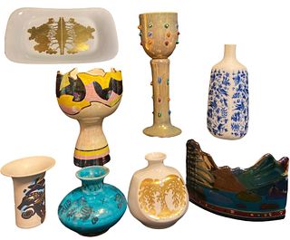 Mid Century to Post Modern Art Glass Vases, ROSENTHAL, SMITHSONIAN 