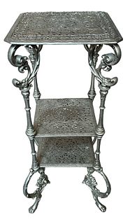 Ornate Victorian Wrought Iron Plant Stand