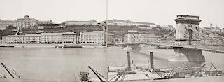 Kozmata, FerencSouvenir de Budapest. - Budapesti Emlék. Budapest, Kozmata, ca. 1880. Zwei leporelloartig gefaltete photogra