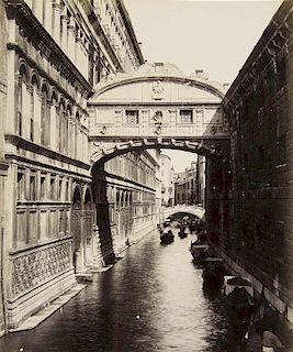 Salviati, Paolo9 OPhotographien (Vintages, Albumin Abzuege) mit verschiedenen Ansichten von Venedig. Format je ca. 20 x 25 c