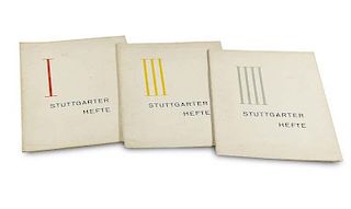 Stuttgarter Hefte I, III und IIII. 3 Hefte, herausgegeben von den Buchdruckwerkstaetten der Wuertt. Staatl. Kunstgewerbeschul